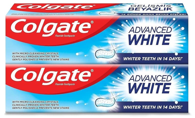 Colgate Advanced White Whitening Toothpaste – 100ml × 2 Pieces - Image 2